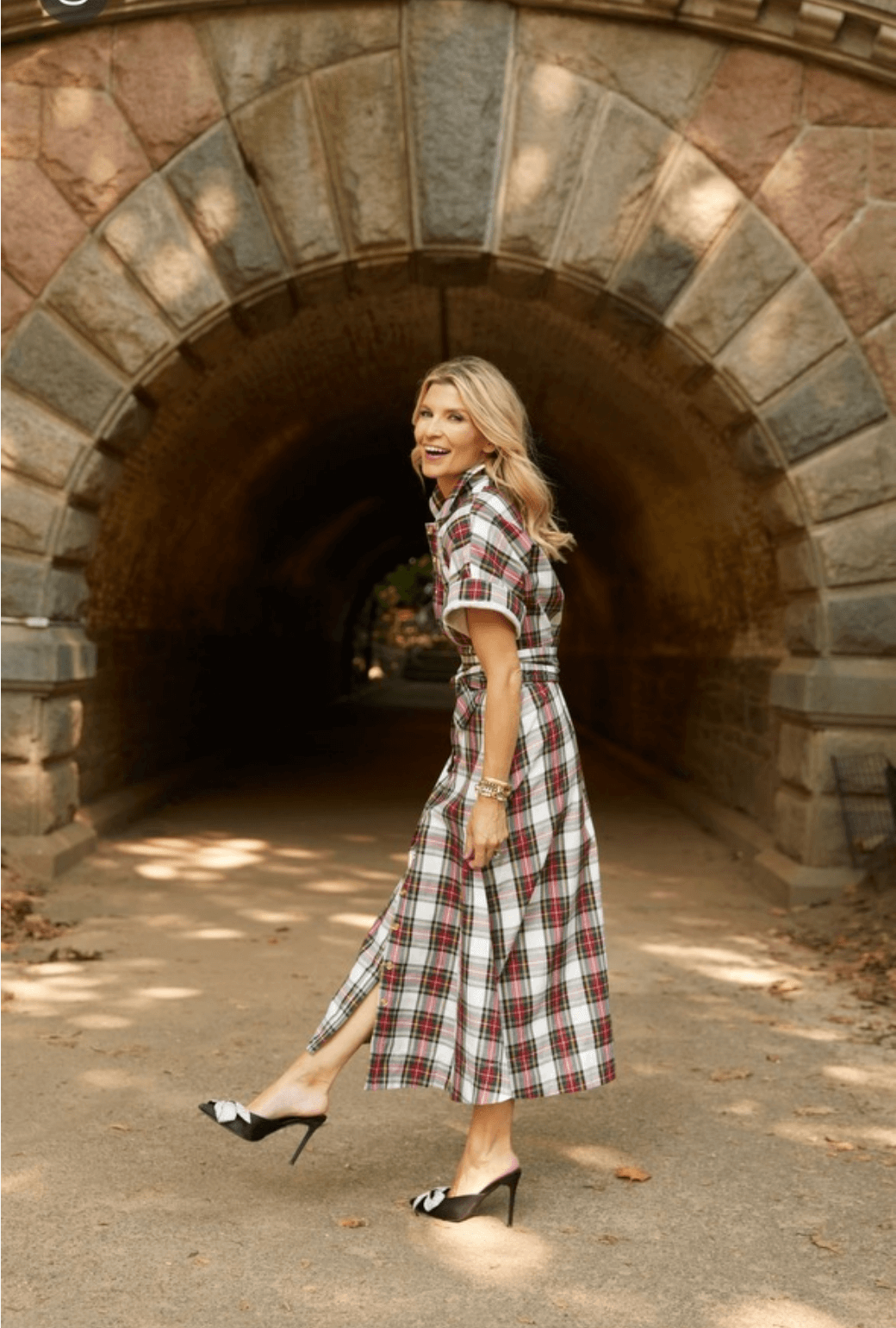 The Donna Day Gown - Dress Stewart Plaid