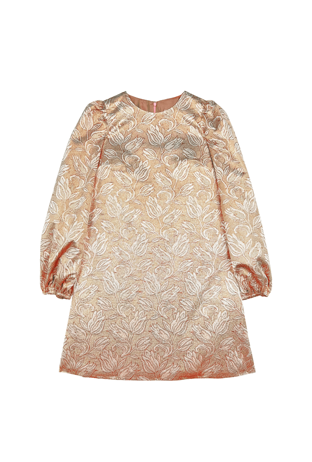 Buru + Pencil & Paper Co. Puff Sleeve Party Dress - Gold Tulip Lame