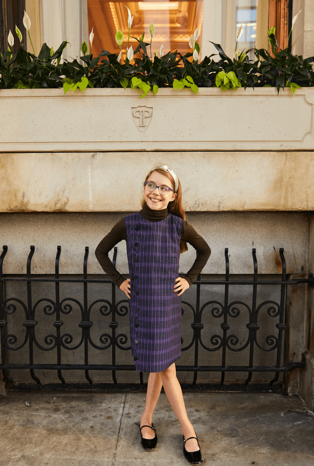 Purple plaid dress hotsell