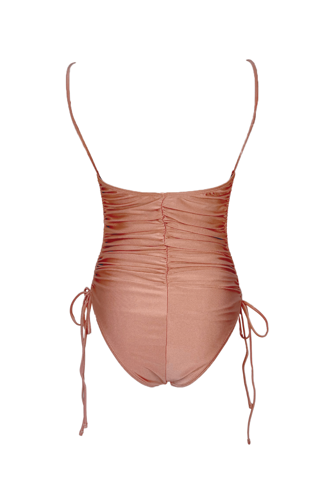 Ruched Convertible One Piece Suit - Rose Gold