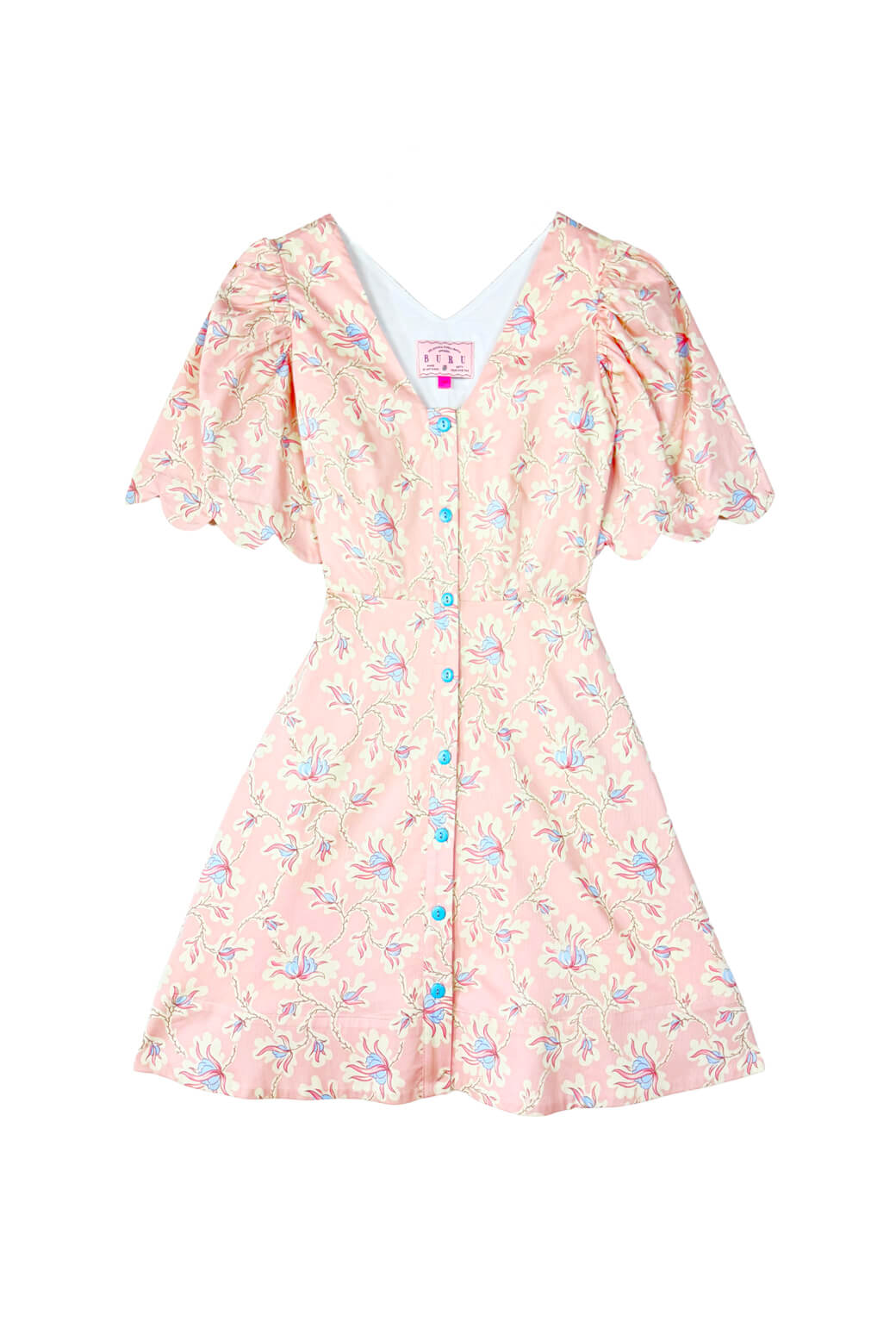 Buru x PBL Scallop Danielle Dress - Pink Floral