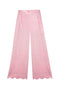 Buru x PBL Scallop Trousers - Pink Shimmer Linen