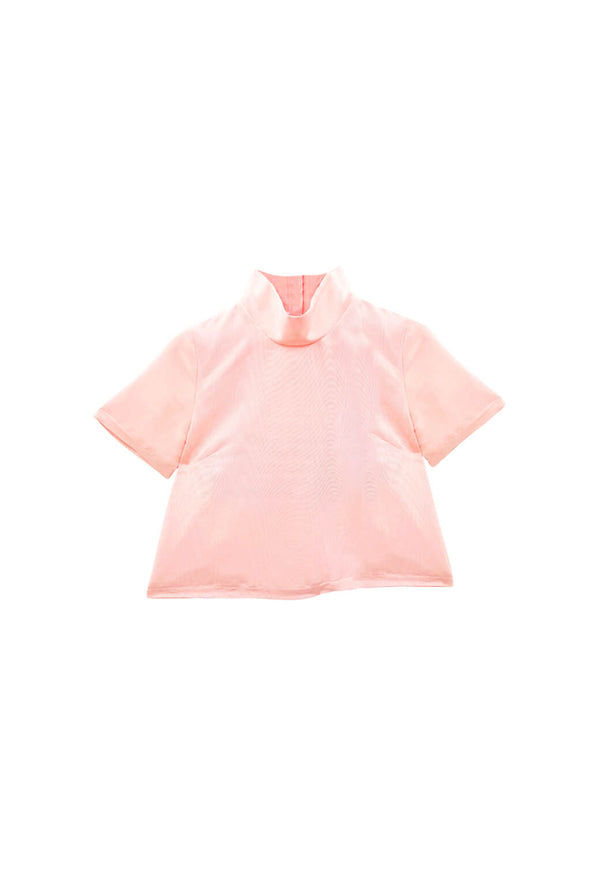 Short Sleeve Mod Top - Ballet Pink Moiré