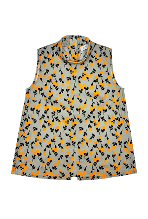 Sleeveless Mod Top - Persimmon Floral