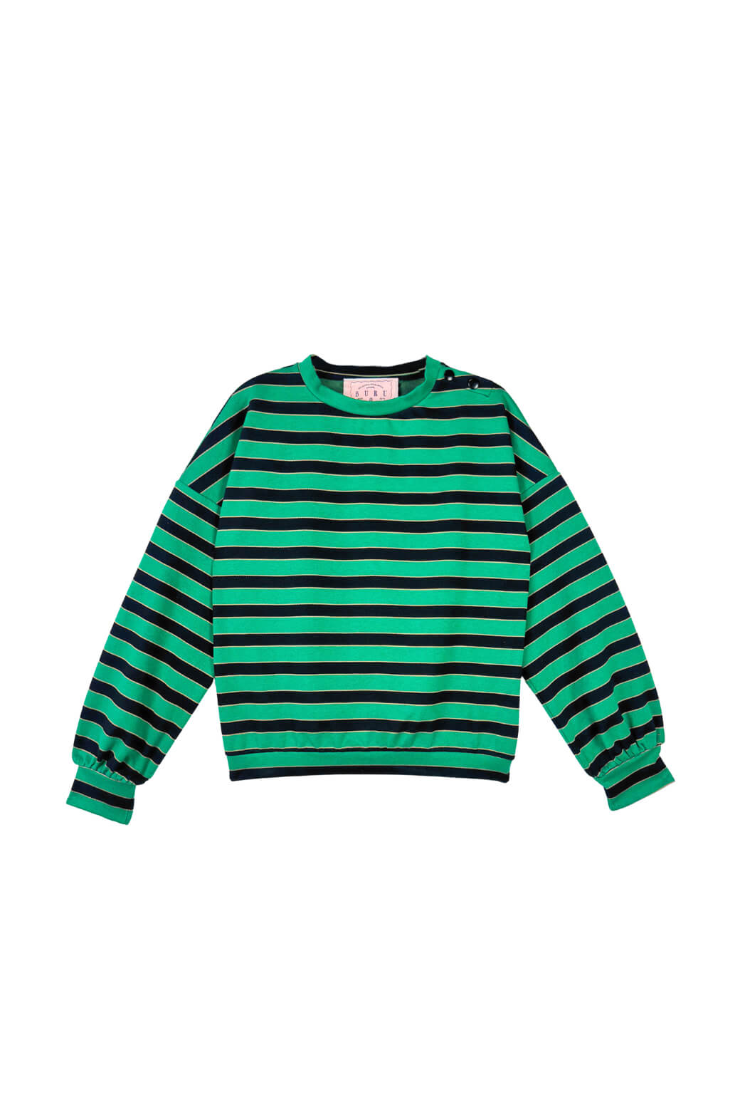 Snappy Pullover - Emerald & Black Knit