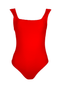 Square Neck One-Piece Swim - Cherry Pie