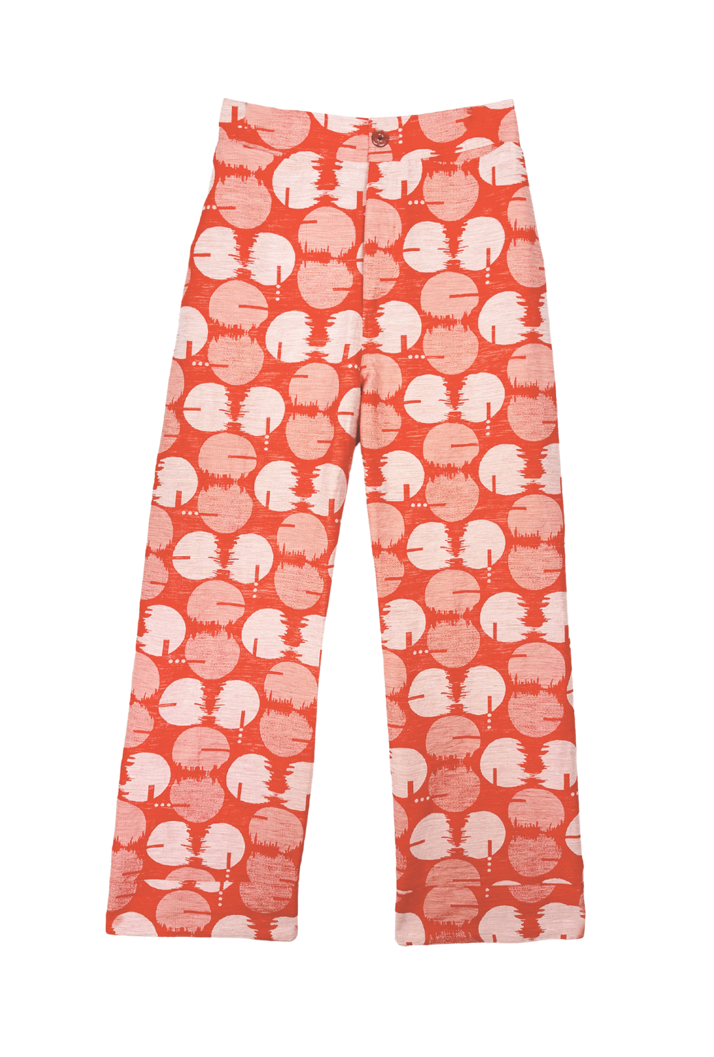 The Charlie Pant - Tomato Jacquard Dot