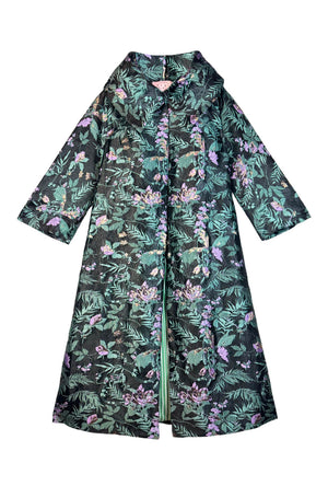 The Grace Coat - Sage & Lilac Brocade