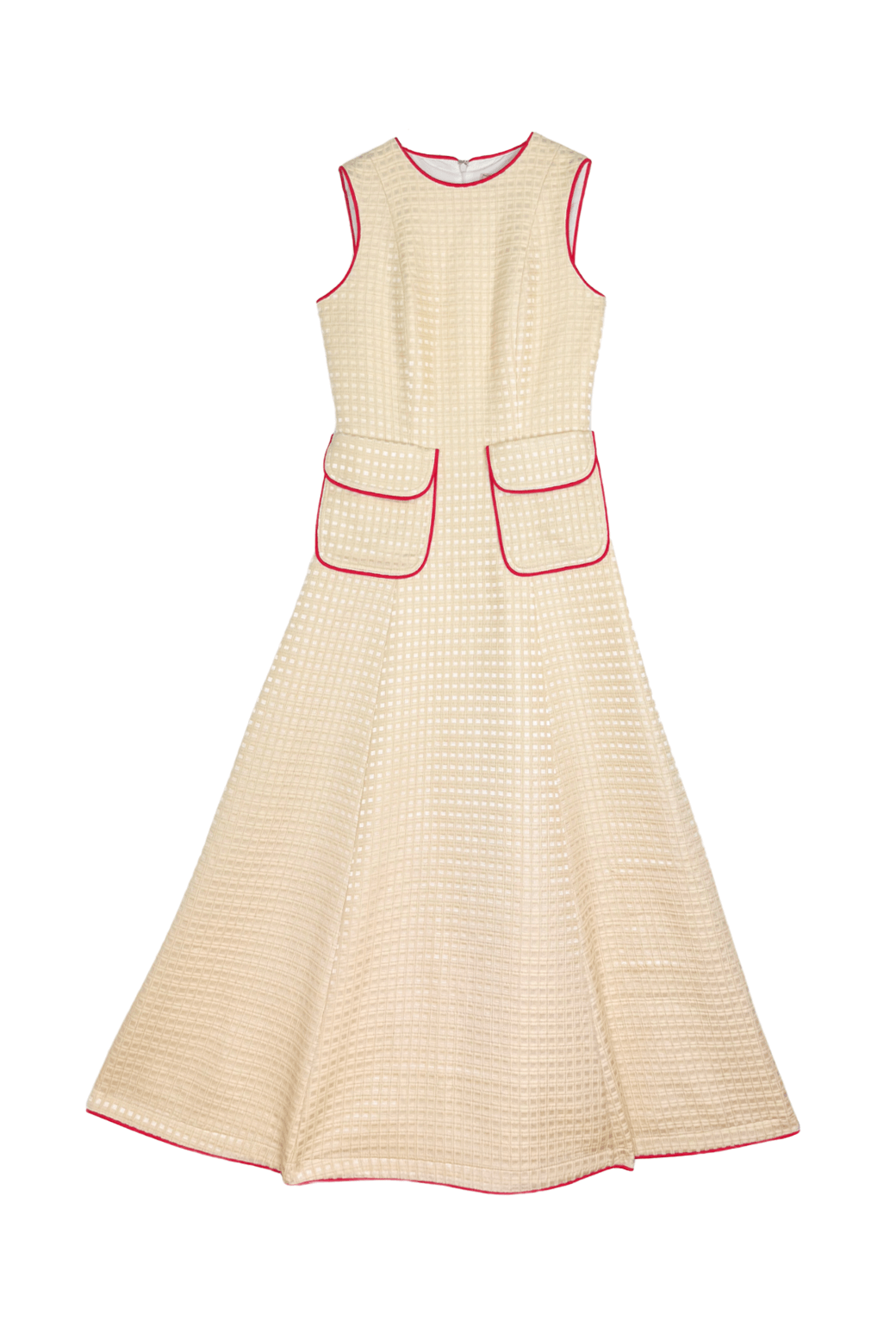 Buru + Pencil & Paper Co. The Kelly Gown MIDI - Cream Windowpane