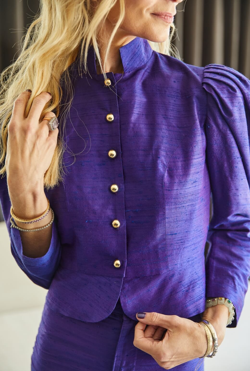 Buru x Kristin Kennedy The Kennedy Jacket - Violet Silk