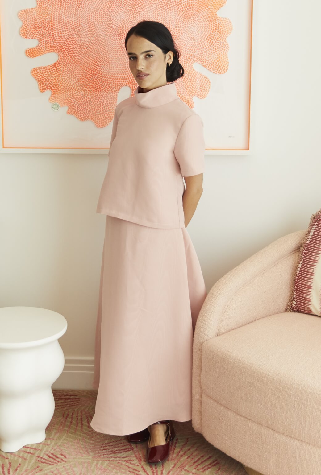 The Laura Skirt - Ballet Pink Moiré