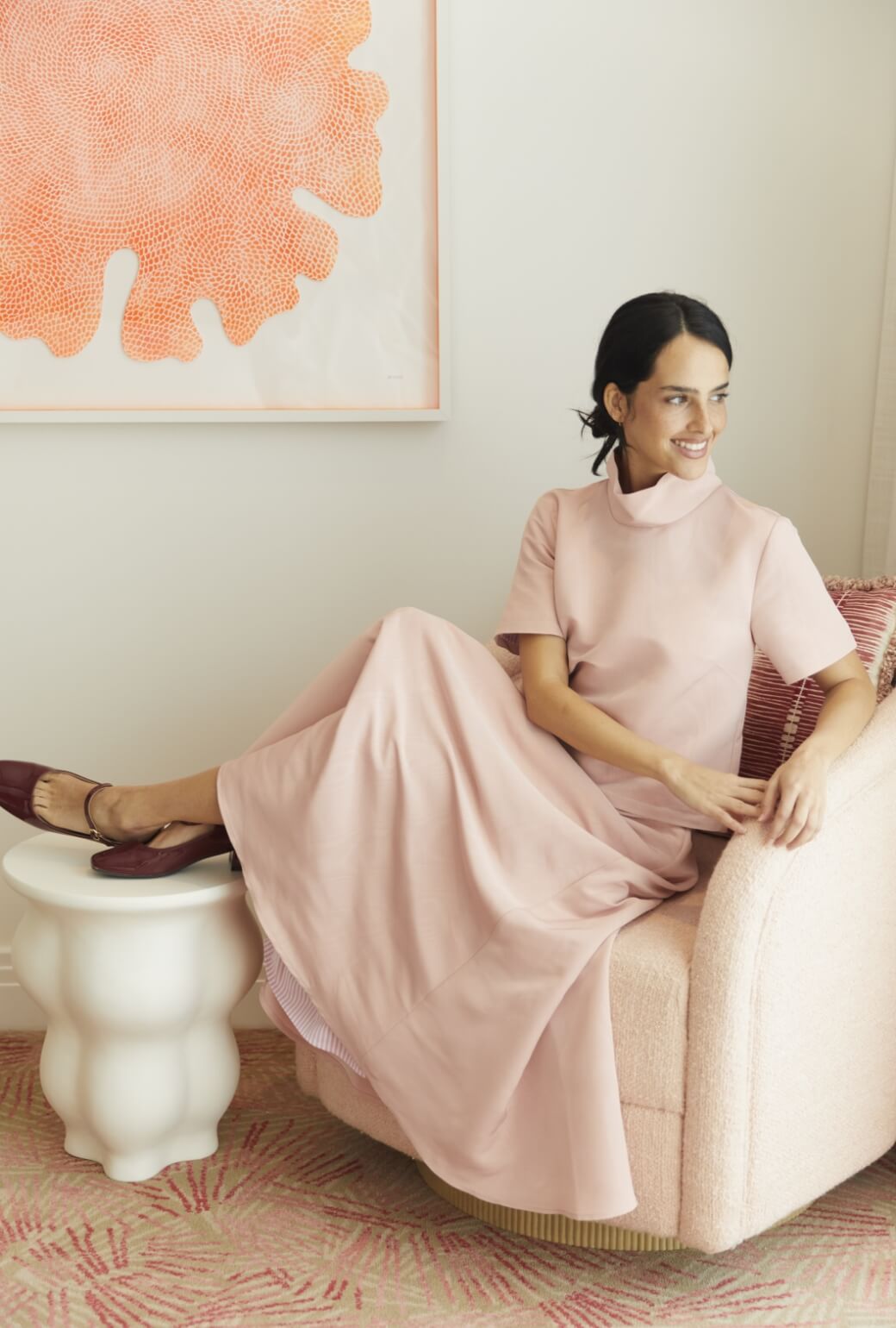 The Laura Skirt - Ballet Pink Moiré