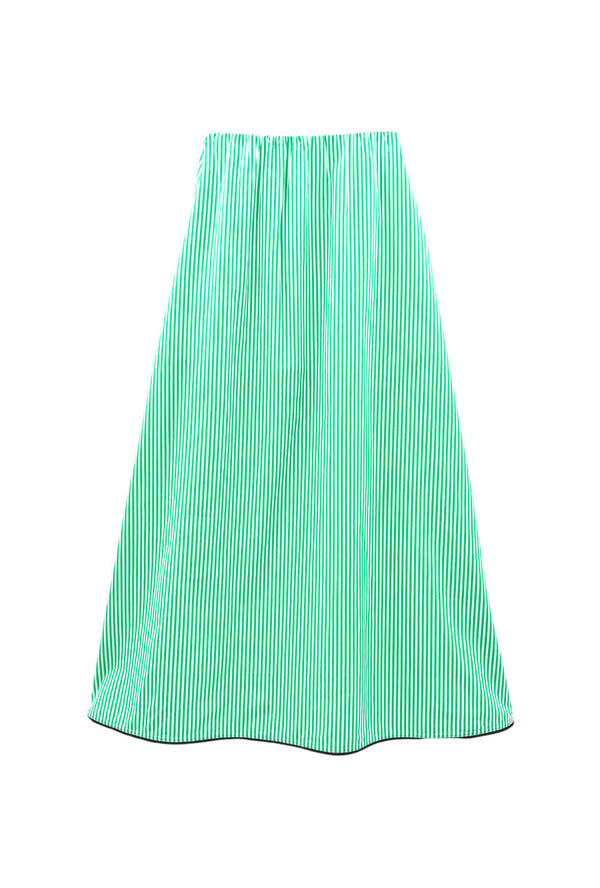 The Leland Skirt - Green Stripe