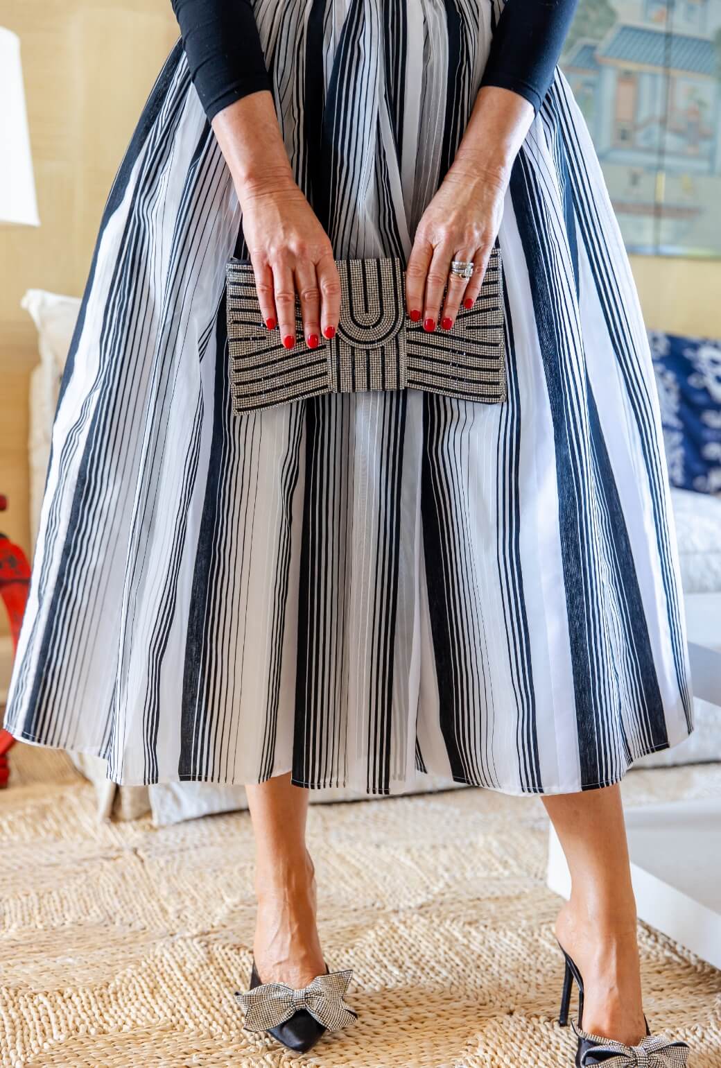 Buru + Pencil & Paper Co. The Marilyn Skirt - Black & White Stripe