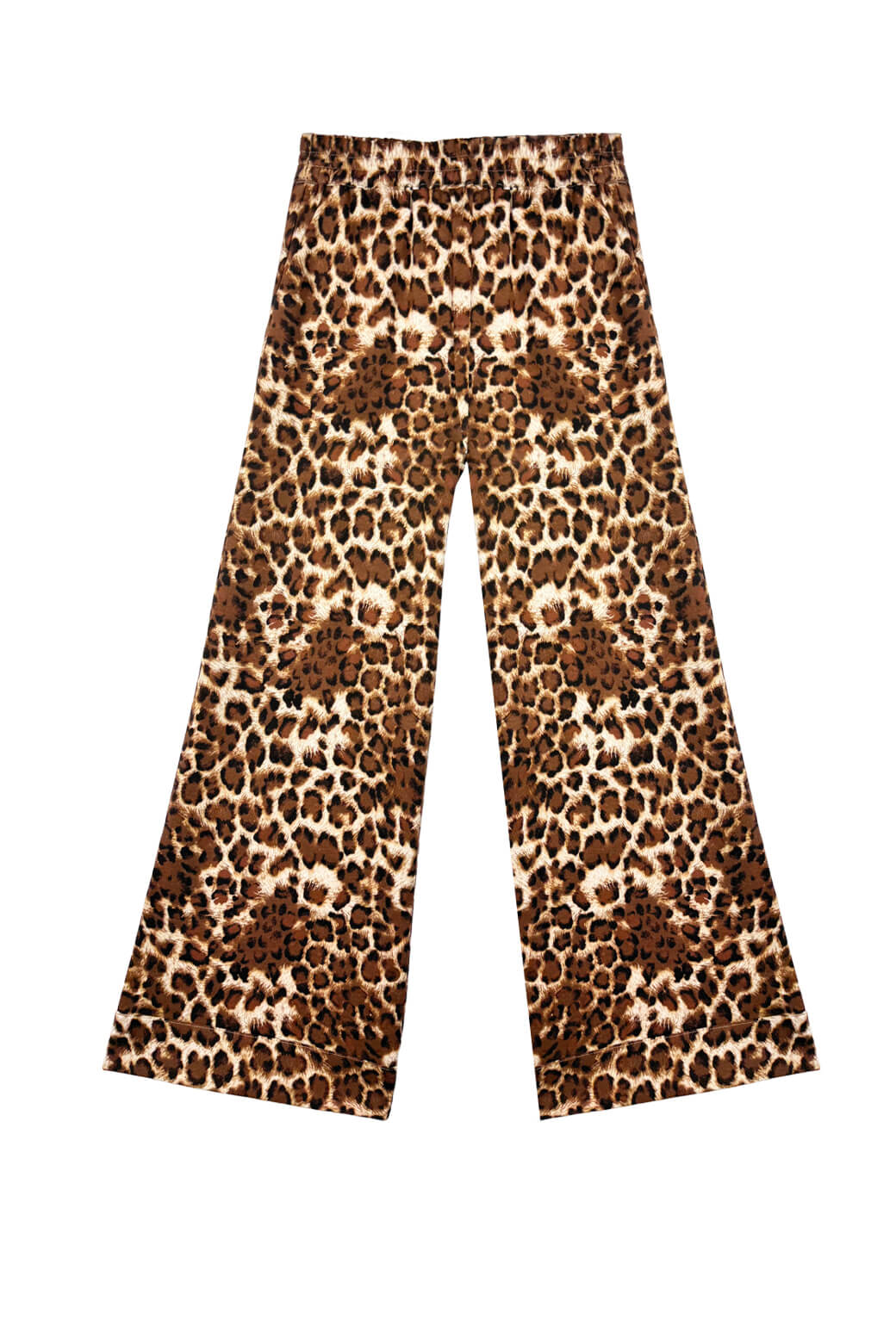 Wide Leg Knit Trouser - Cheetah