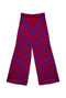 Wide Leg Knit Trouser - Red & Blue Stripe