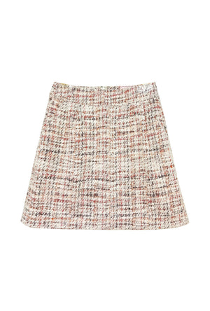 Maggie Mini Skirt - Ivory Tweed