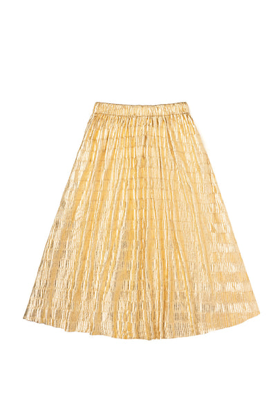 Dkny gold clearance pleated skirt