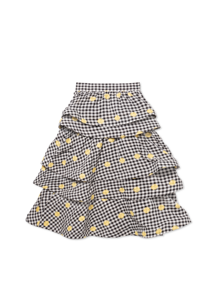 Gingham skirt with clearance bow