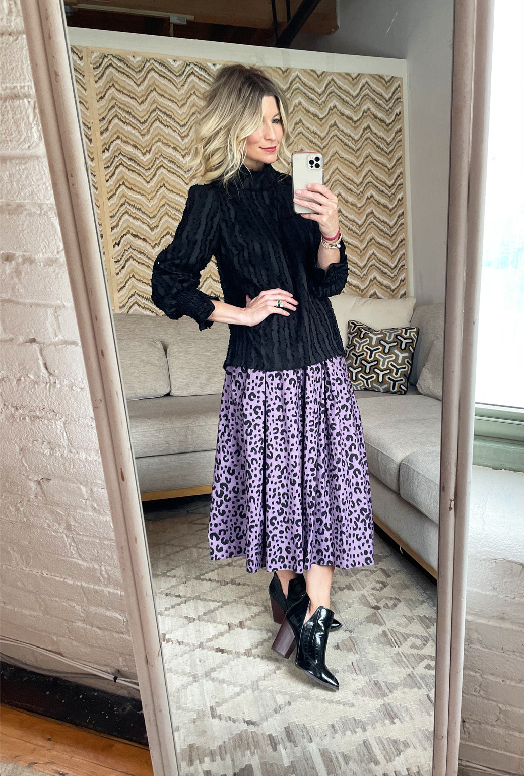 Cheetah midi clearance skirt casually